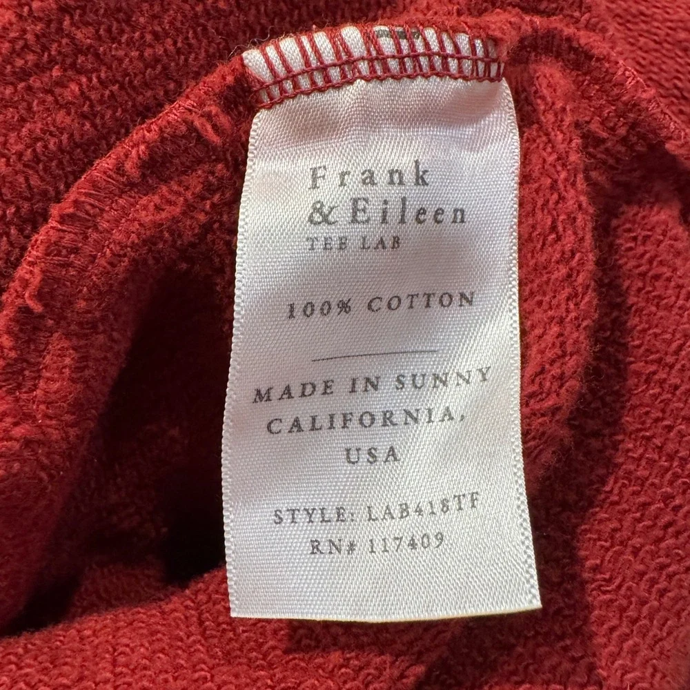 Frank & Eileen Isabelle Funnel Neck Dress Cranberry Red Fleece Midi Medium - Picture 5 of 7